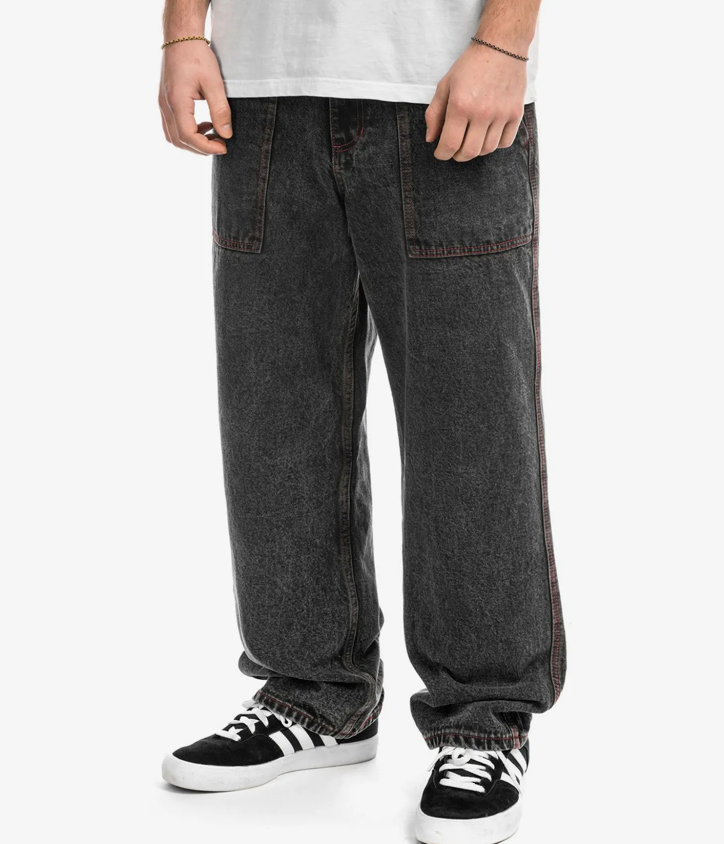 Butter Goods Breakdown Relaxed Denim Jeans (acid wash black)