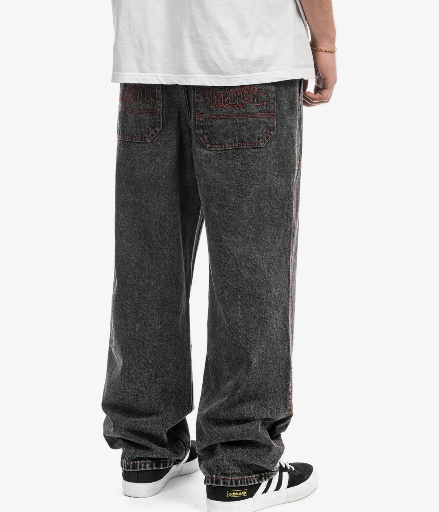 Butter Goods Breakdown Relaxed Denim Jeans (acid wash black)