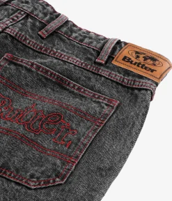 Butter Goods Breakdown Relaxed Denim Jeans (acid wash black)