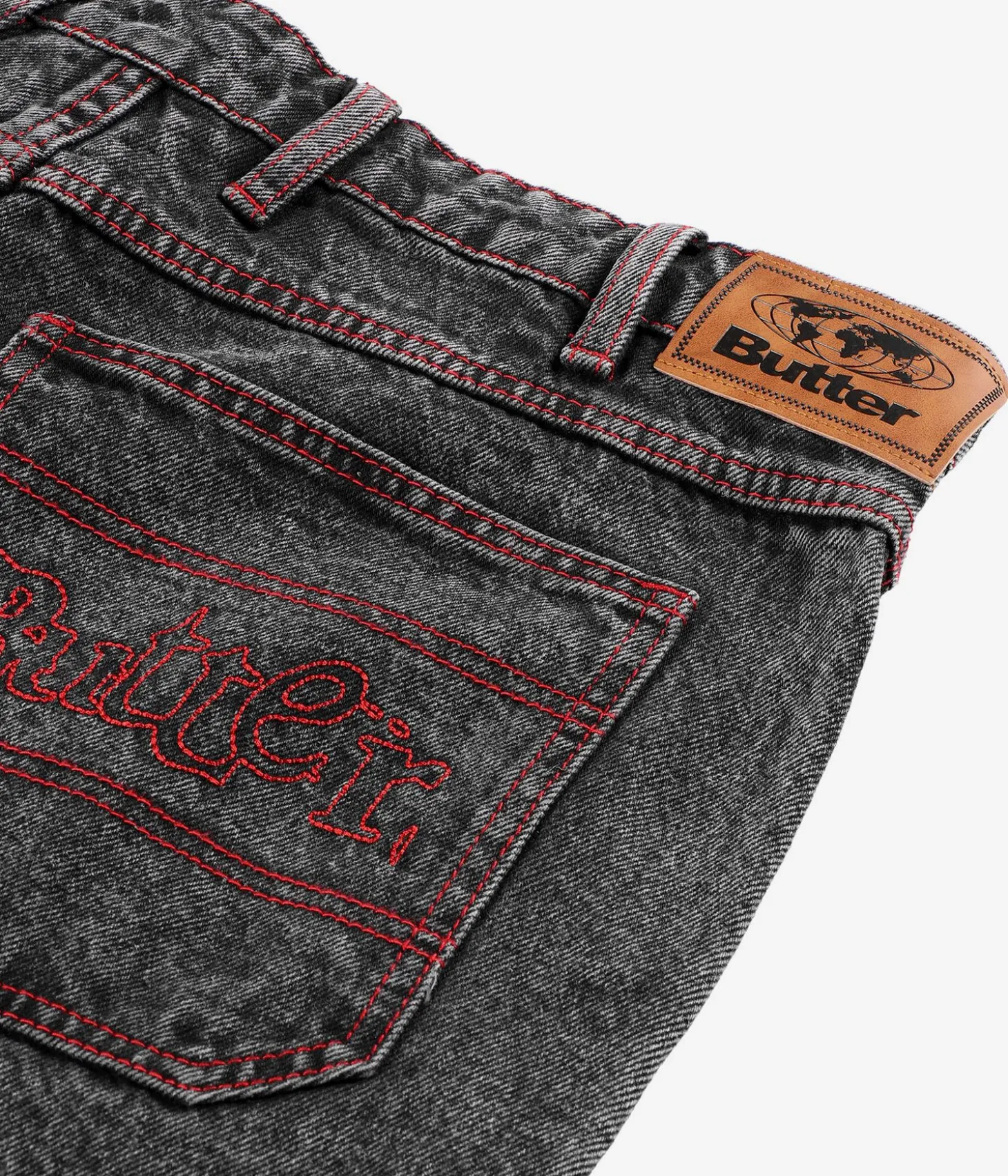 Butter Goods Breakdown Relaxed Denim Jeans (acid wash black)