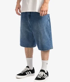 Butter Goods Ink Denim Shorts (worn blue)