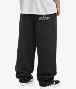 Butter Goods Lock Baggy Denim Jeans (flat black)