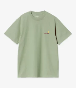 Carhartt WIP American Script Organic T-Shirt (pale olive)