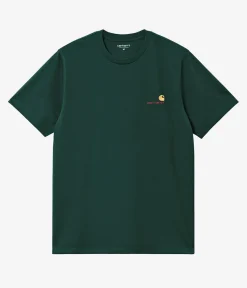 Carhartt WIP American Script Organic T-Shirt (conifer)