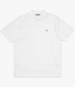 Carhartt WIP Chase Pique Polo-Shirt (white gold)