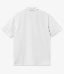Carhartt WIP Chase Pique Polo-Shirt (white gold)