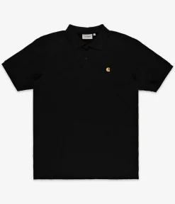 Carhartt WIP Chase Pique Polo-Shirt (black gold)