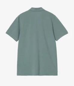 Carhartt WIP Chase Puque Polo-Shirt (silver pine gold)