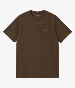 Carhartt WIP Script Embroidery T-Shirt (liberica air sky)