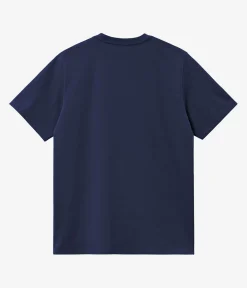 Carhartt WIP Script Embroidery T-Shirt (ink air yellow)