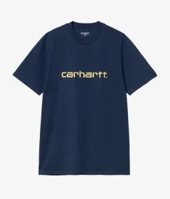 Carhartt WIP Script T-Shirt (ink air yellow)