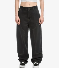 Carhartt WIP W' Brandon Double Knee Pant Maverick Jeans women (black stone washed)