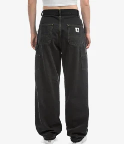 Carhartt WIP W' Brandon Double Knee Pant Maverick Jeans women (black stone washed)