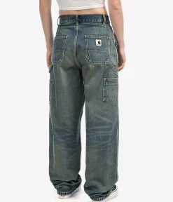 Carhartt WIP W' Brandon Double Knee Pant Smith Jeans women (blue worn used wash)