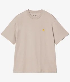 Carhartt WIP W' Chase Organic T-Shirt women (dusky beige gold)