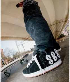 DC x skatedeluxe Court Graffik SE Schuh (black black white)