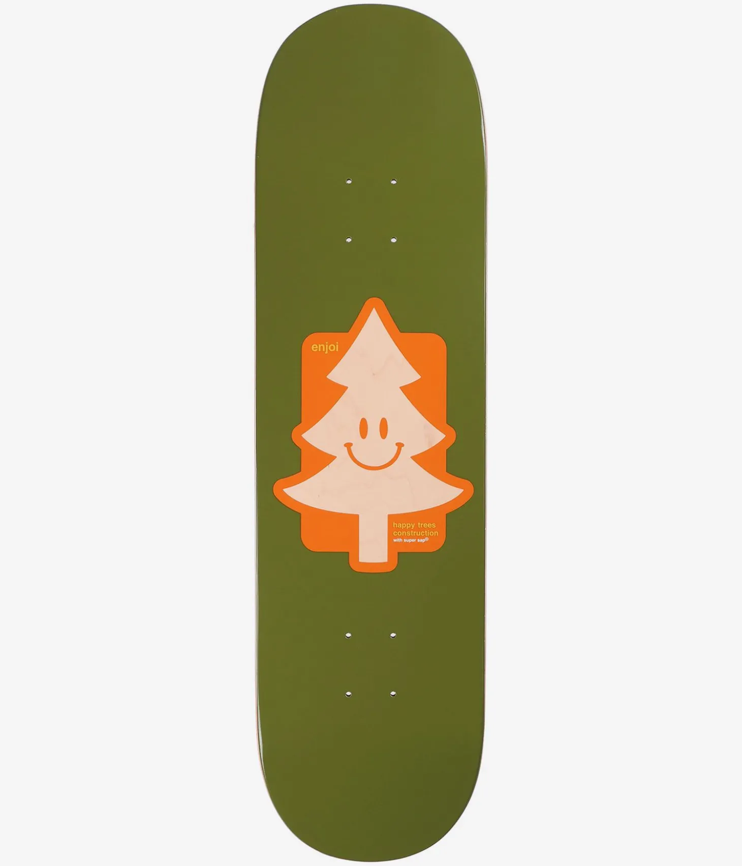 Enjoi Happy Tree Super Sap 8.5" Skateboard Deck (army green)