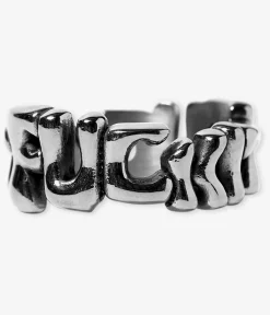 HUF Fuck It Warped Ring (silver)