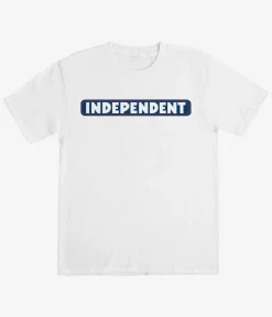 Independent Bar Logo T-Shirt (white blue)