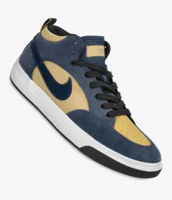 Nike SB React Leo Schuh (thunder blue saturn gold)