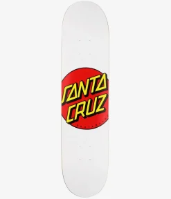 Santa Cruz Classic Dot 8" Skateboard Deck (white)