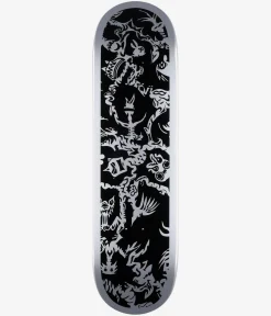 skatedeluxe Zinkey Twin Tail 8.5" Skateboard Deck (black silver)