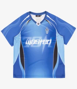 Wasted Paris Ambrosiana Football Jersey T-Shirt (areana blue)
