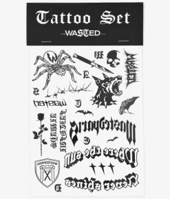 Wasted Paris City Tattoos Set Acc. (black)